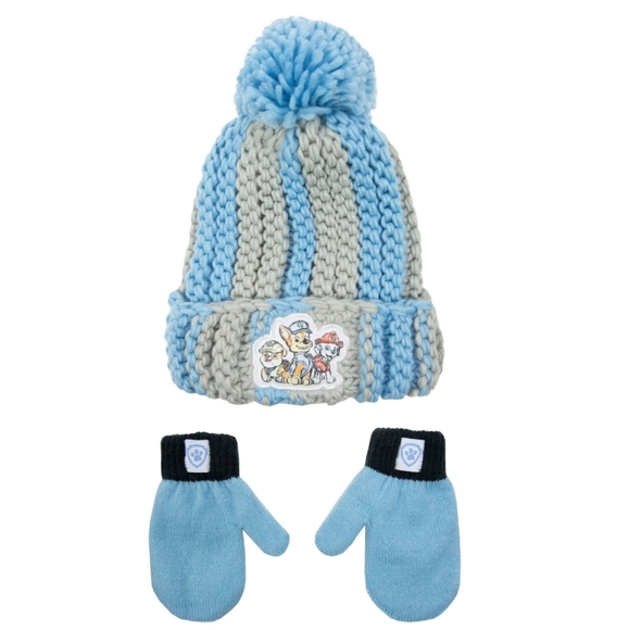 Paw Patrol Licensed Toddler Knit Beanie Hat & Mitten Set - Picture 8 of 8